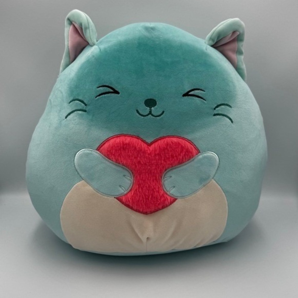 Squishmallows Sigrid Siamese‎ Cat Valentine Plush, 12 inches-Excellent Condition